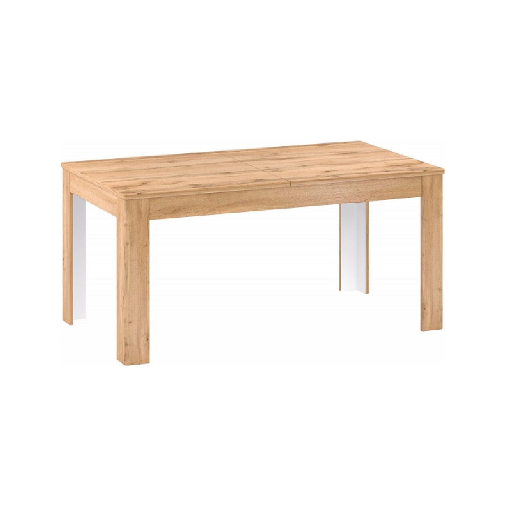 Masa extensibila PUSAN S, stejar apalache/alb, 160/200x90x76 cm