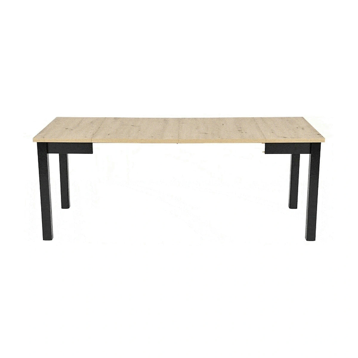Masa extensibila QUBIK, stejar artisan/negru, PAL laminat, 80/200x80x76 cm