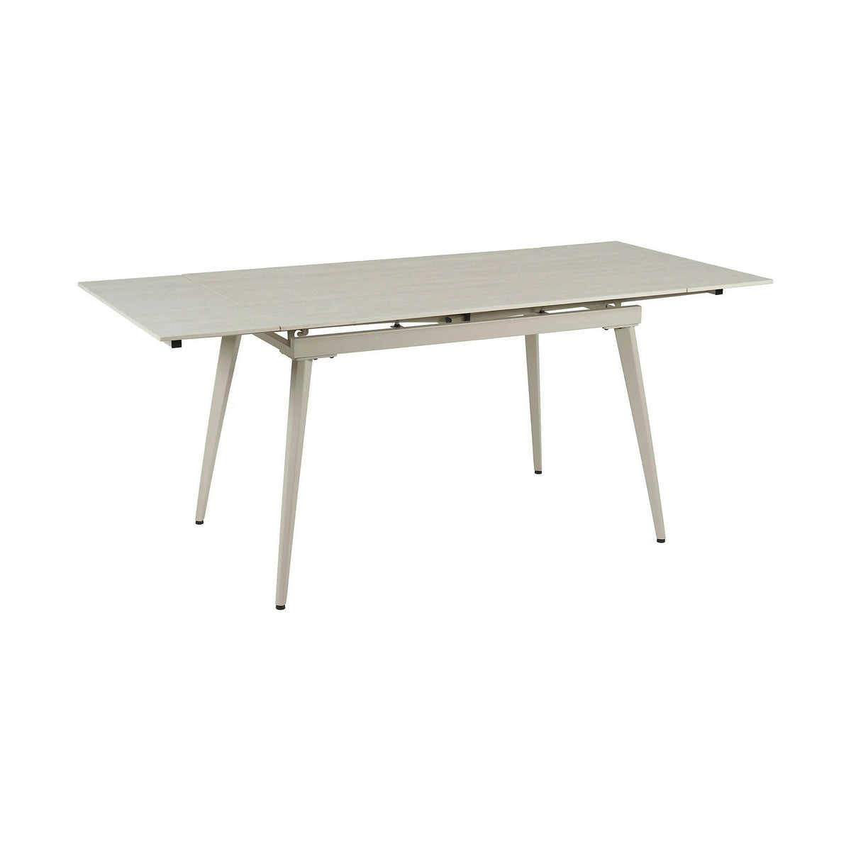 Masa extensibila REEF, grej cu efect de piatra travertin, ceramica/metal, 120/180x80x76 cm