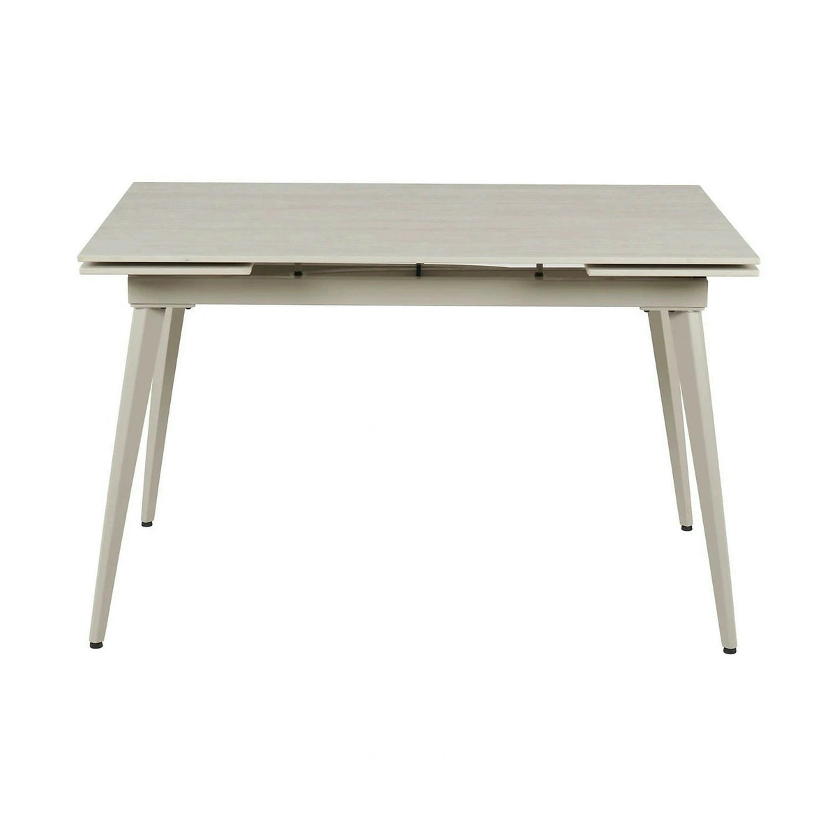 Masa extensibila REEF, grej cu efect de piatra travertin, ceramica/metal, 120/180x80x76 cm