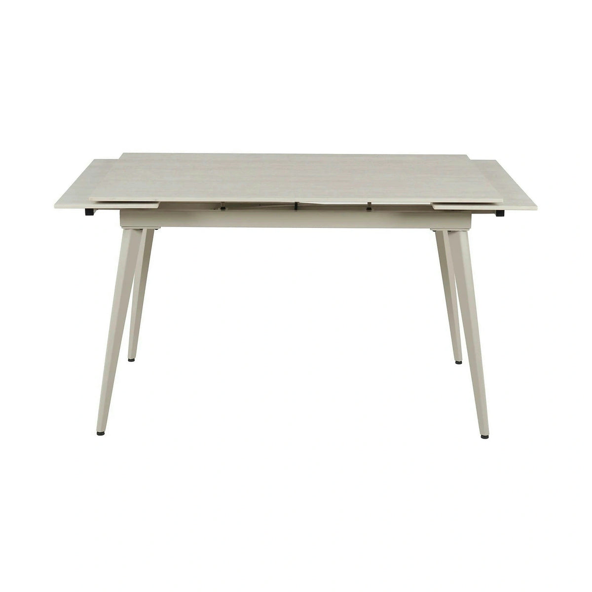Masa extensibila REEF, grej cu efect de piatra travertin, ceramica/metal, 120/180x80x76 cm