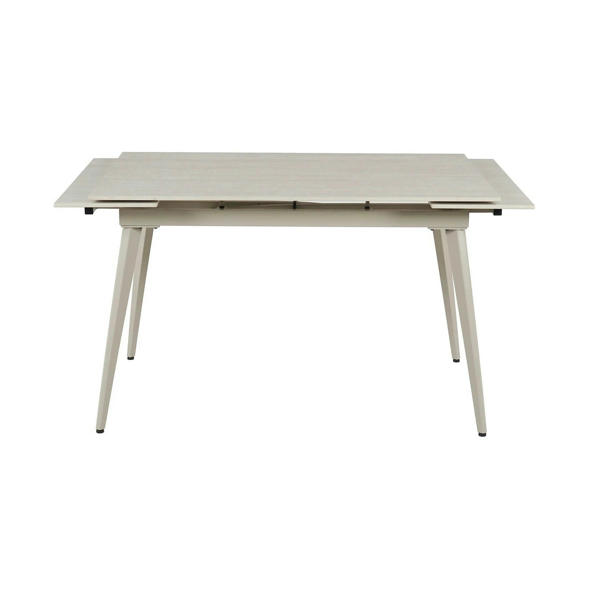 Masa extensibila REEF, grej cu efect de piatra travertin, ceramica/metal, 120/180x80x76 cm