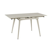Masa extensibila REEF, grej cu efect de piatra travertin, ceramica/metal, 90/140x70x75 cm