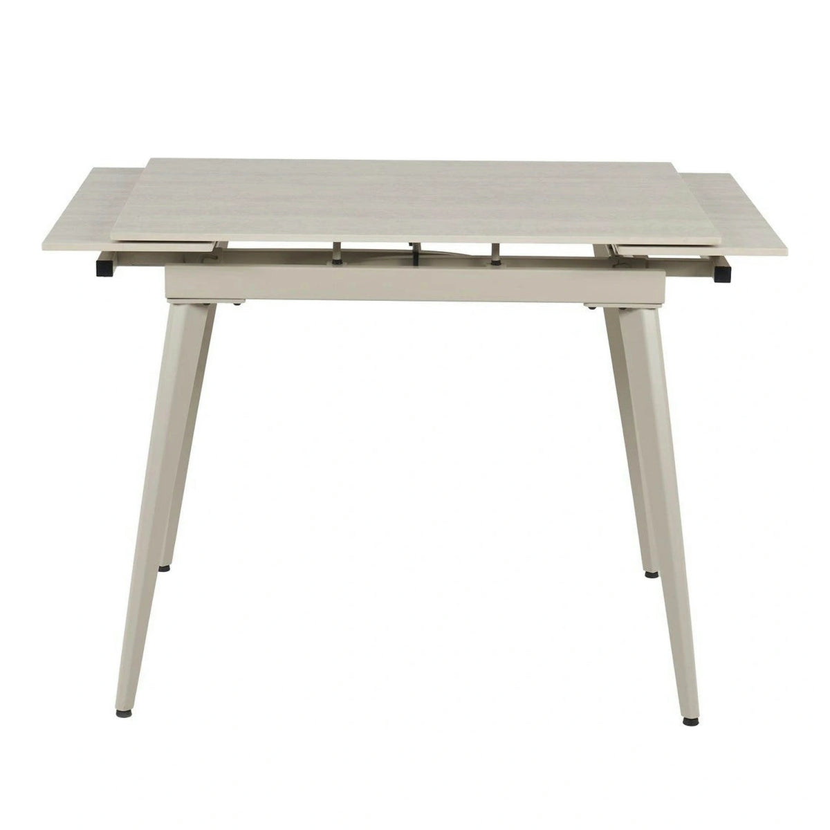 Masa extensibila REEF, grej cu efect de piatra travertin, ceramica/metal, 90/140x70x75 cm