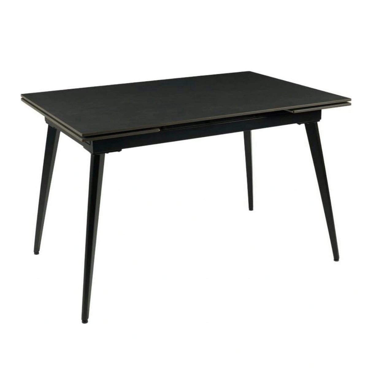 Masa extensibila REEF, negru, ceramica/metal, 120/180x80x76 cm