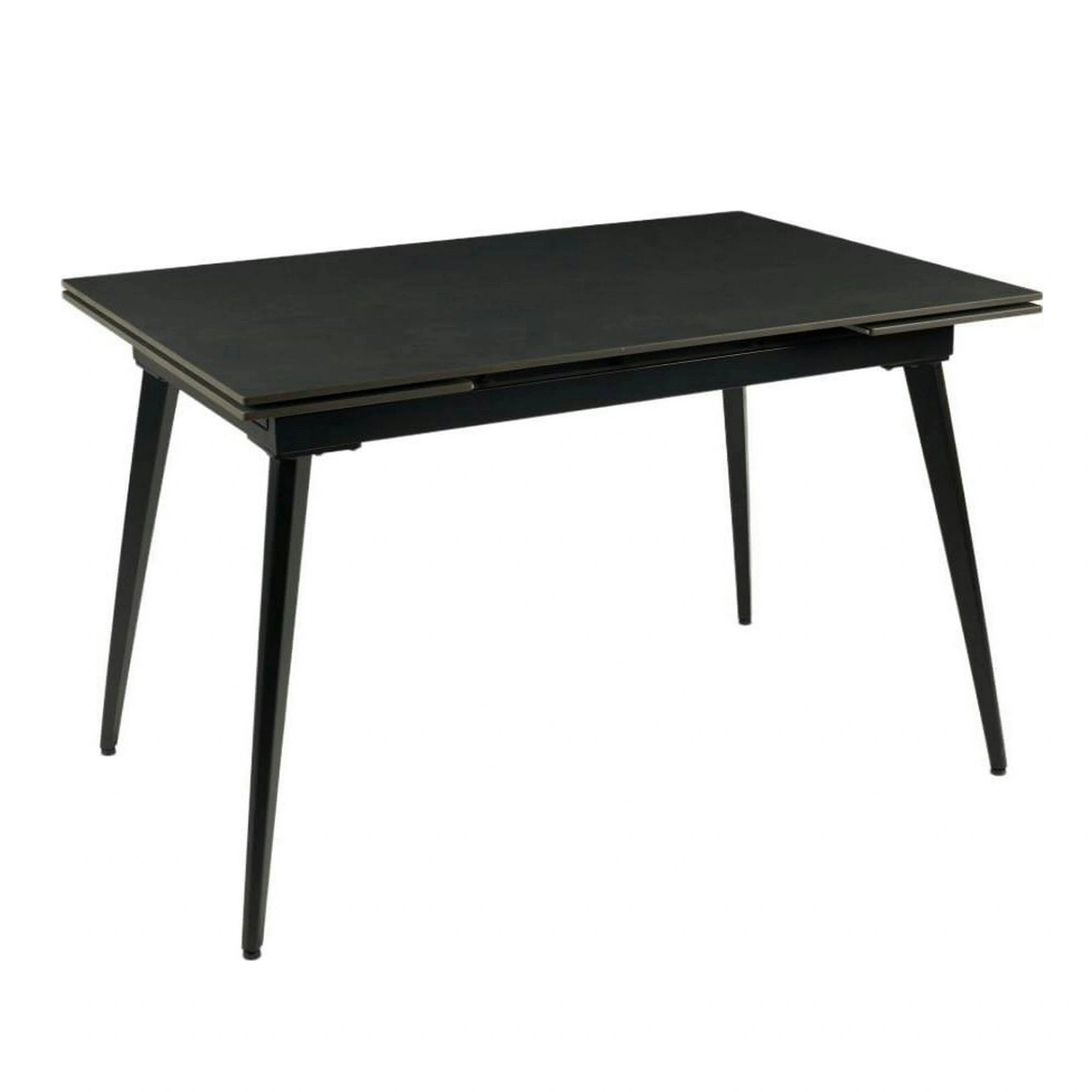 Masa extensibila REEF, negru, ceramica/metal, 120/180x80x76 cm