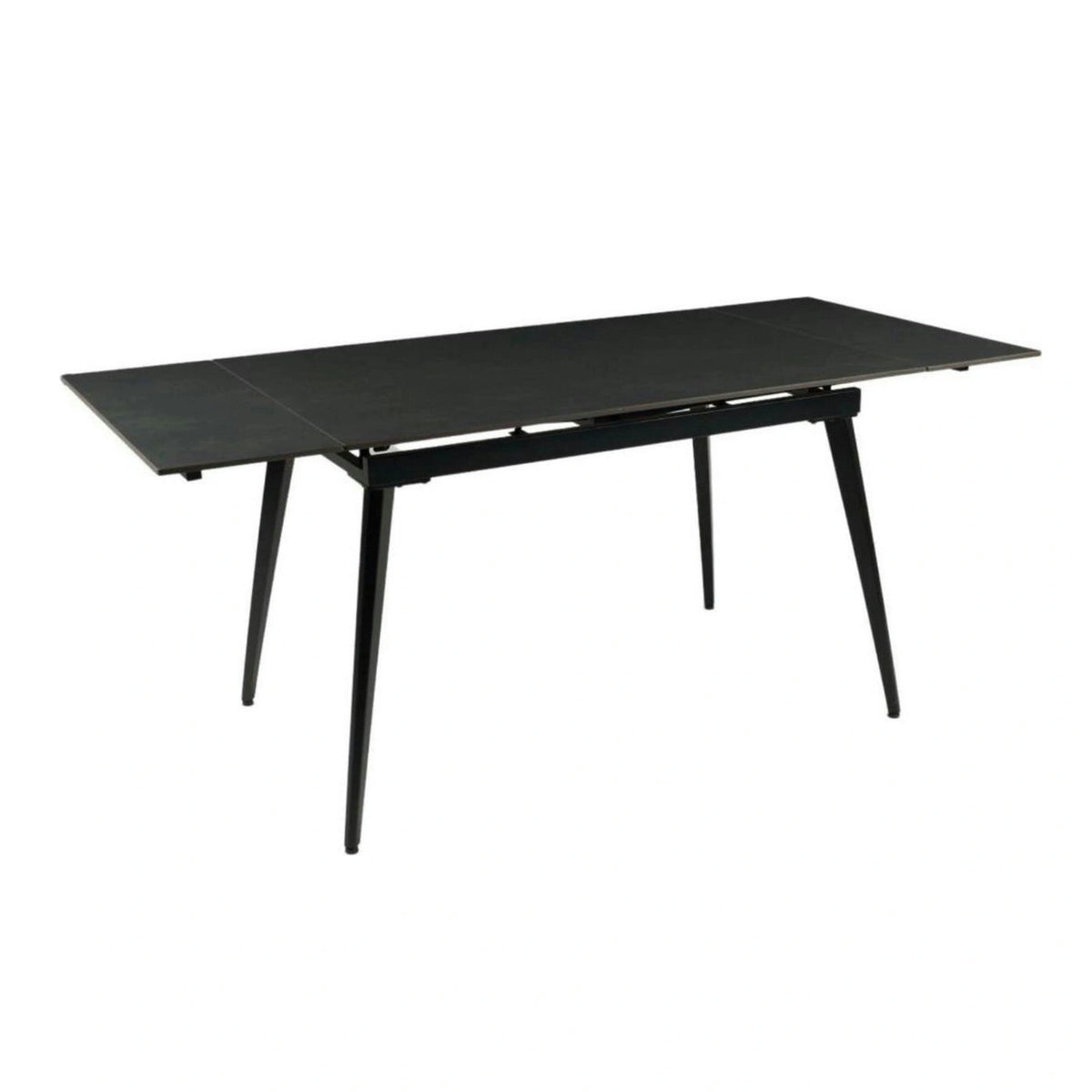 Masa extensibila REEF, negru, ceramica/metal, 120/180x80x76 cm