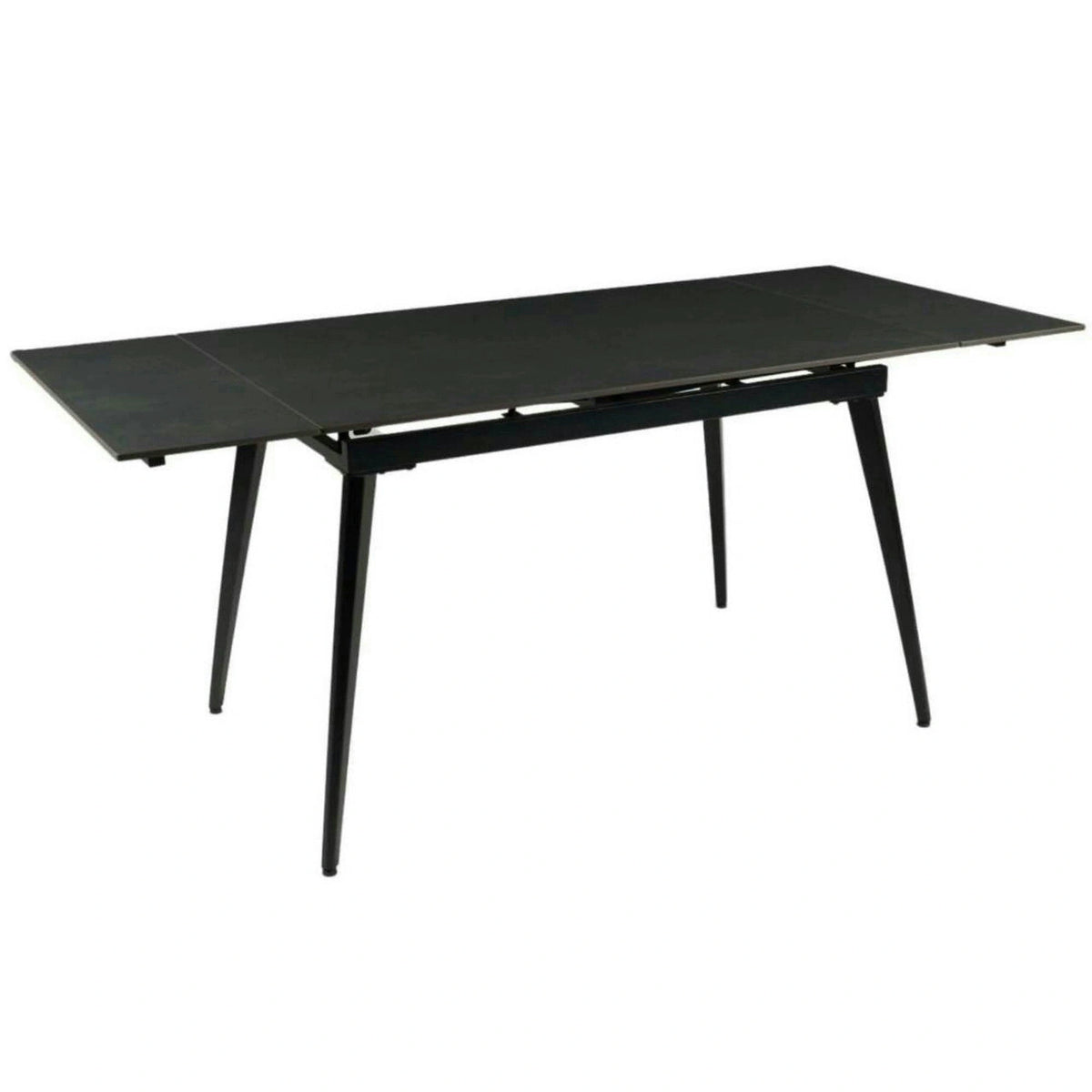 Masa extensibila REEF, negru, ceramica/metal, 120/180x80x76 cm