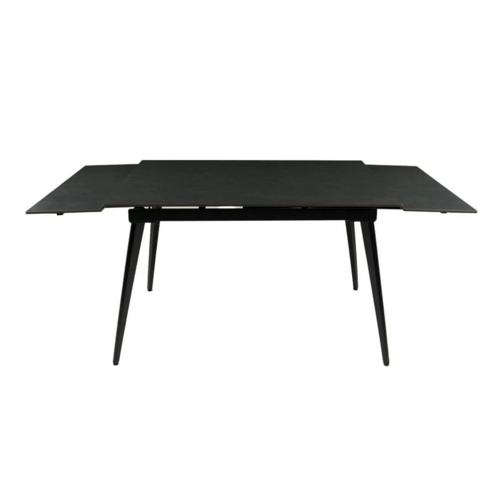 Masa extensibila REEF, negru, ceramica/metal, 120/180x80x76 cm