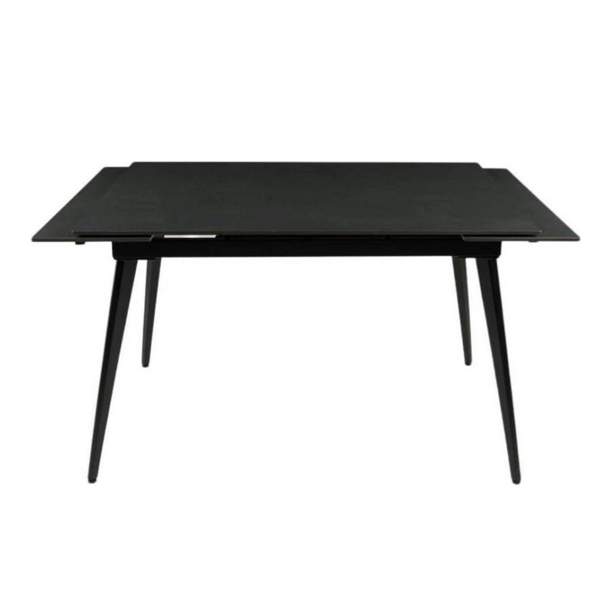Masa extensibila REEF, negru, ceramica/metal, 120/180x80x76 cm