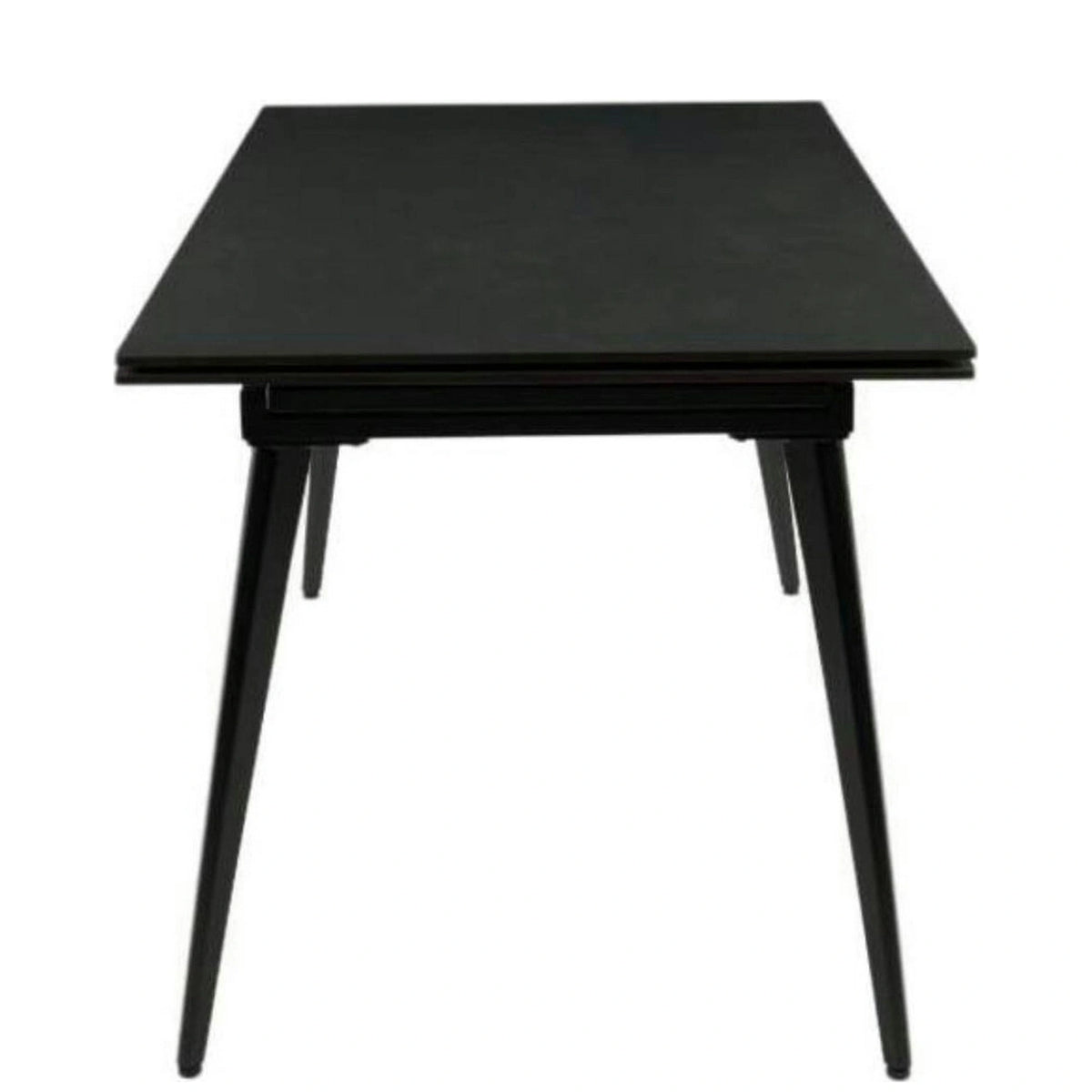 Masa extensibila REEF, negru, ceramica/metal, 120/180x80x76 cm