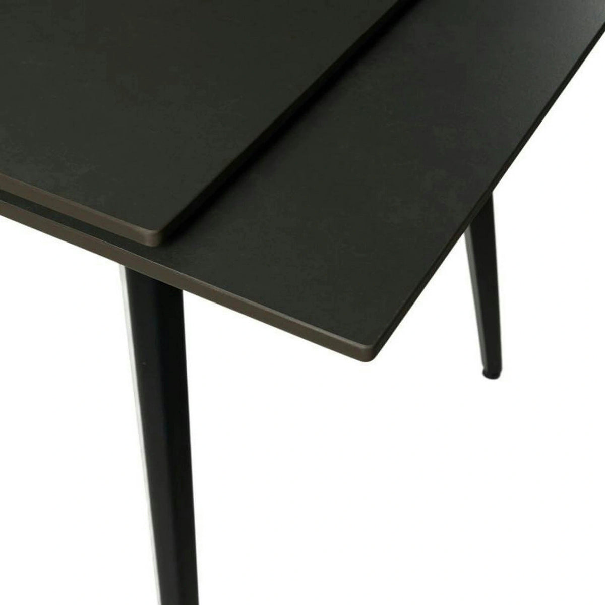 Masa extensibila REEF, negru, ceramica/metal, 120/180x80x76 cm
