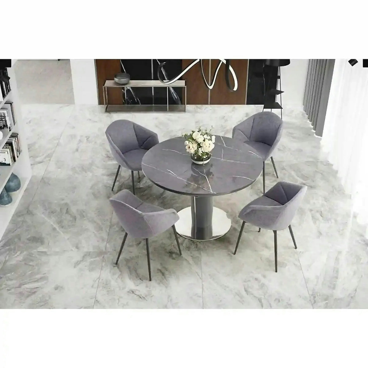 Masa extensibila RICARDO, gri, 120/160x120/76 cm