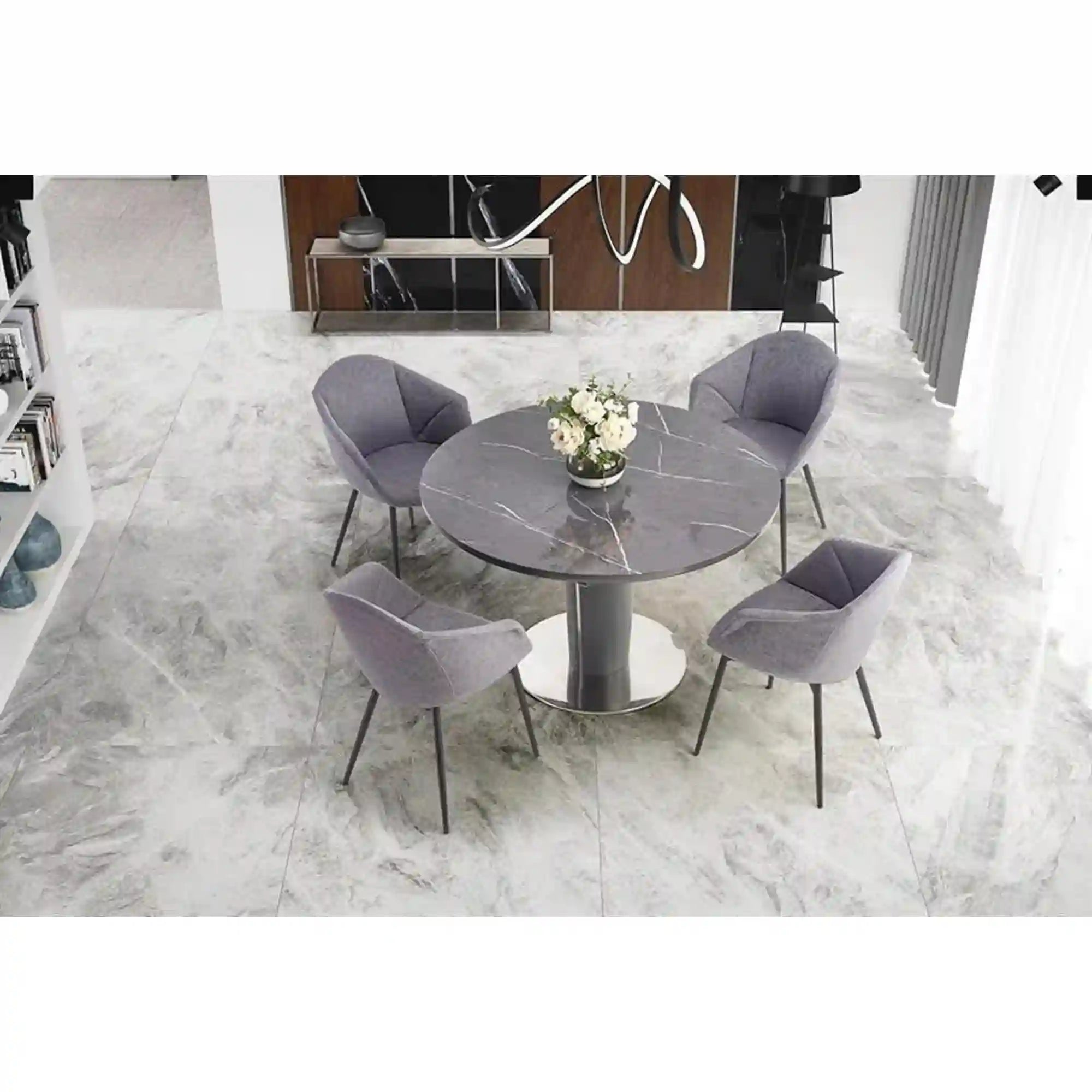 Masa extensibila RICARDO, gri, 120/160x120/76 cm