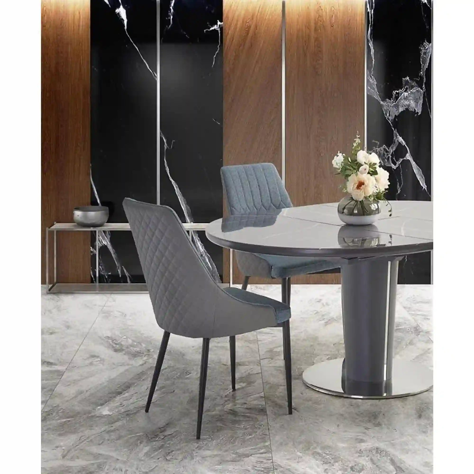 Masa extensibila RICARDO, gri, 120/160x120/76 cm