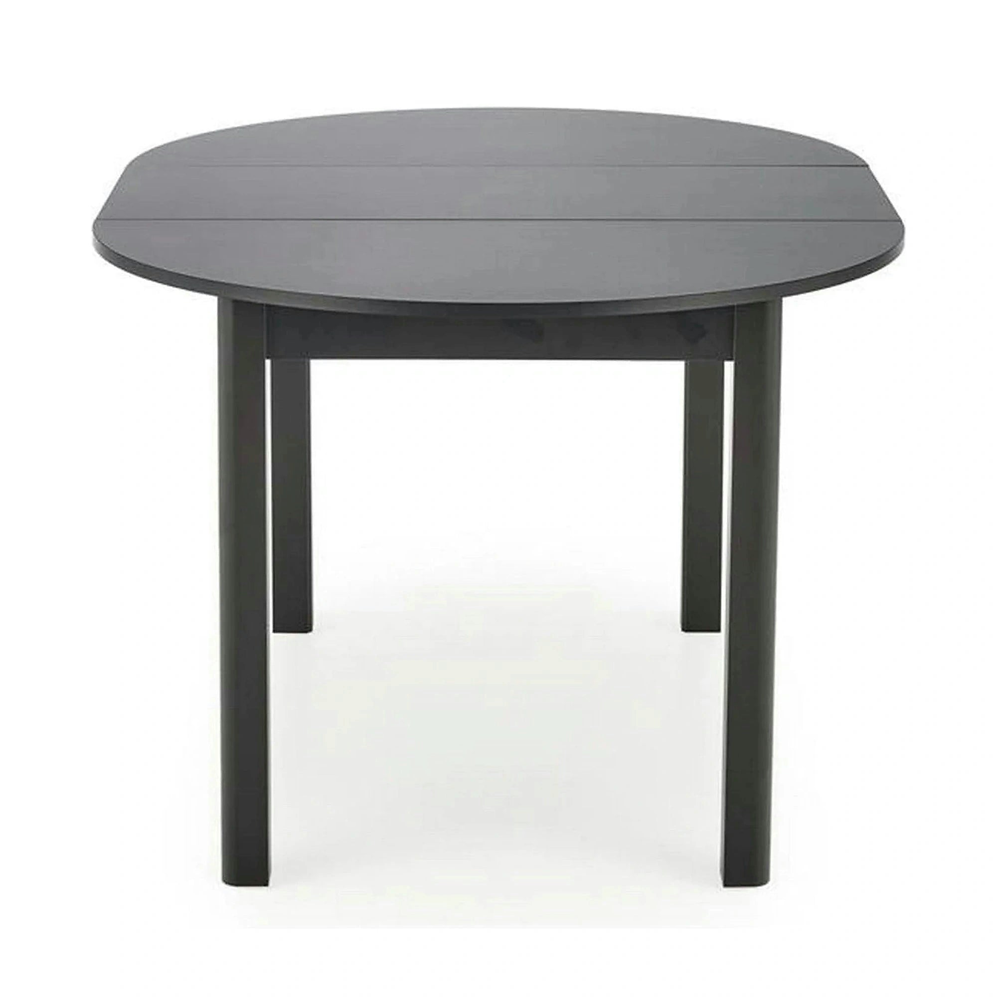 Masa extensibila RINGO, negru, PAL furniruit, 102/142x102x76 cm