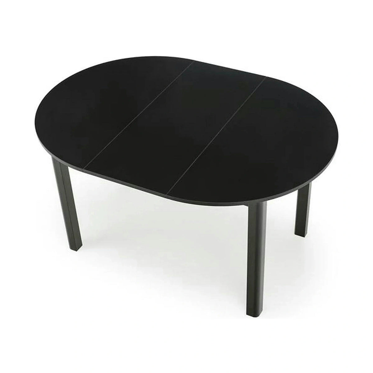 Masa extensibila RINGO, negru, PAL furniruit, 102/142x102x76 cm
