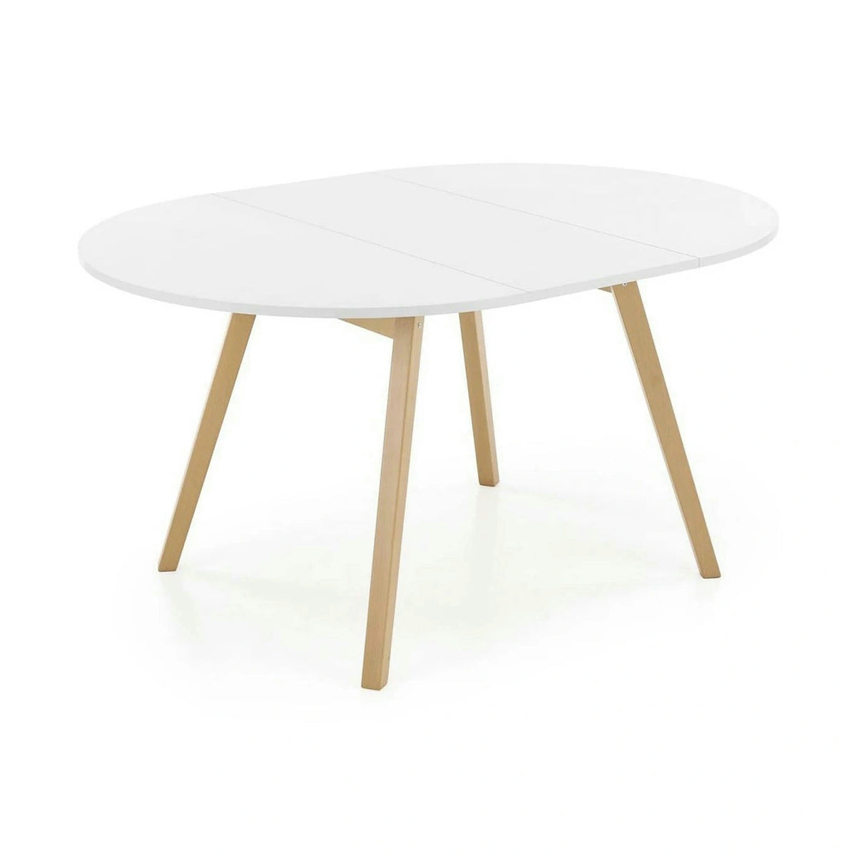Masa extensibila RUBEN, alb/stejar, 102/142x102x73 cm