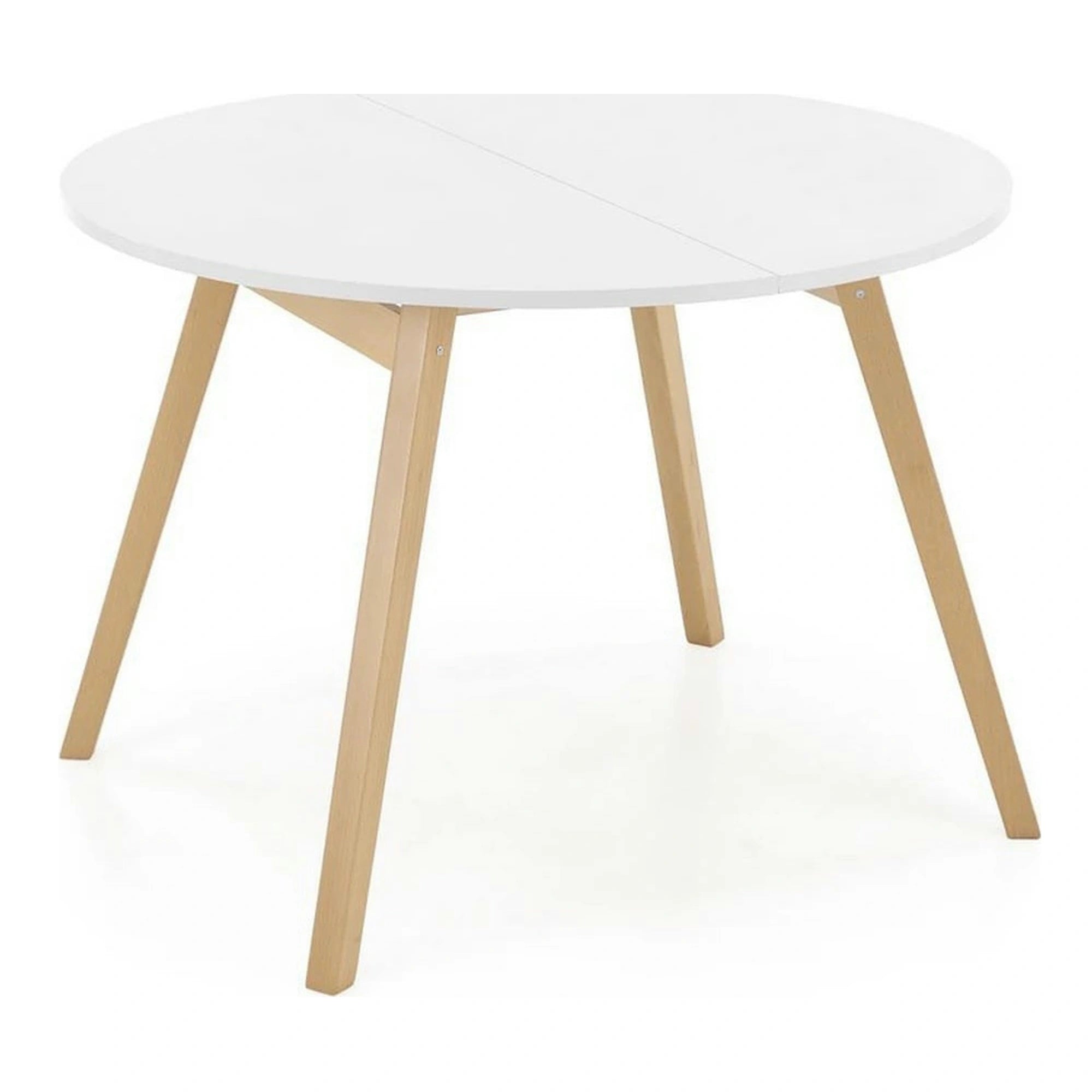 Masa extensibila RUBEN, alb/stejar, 102/142x102x73 cm