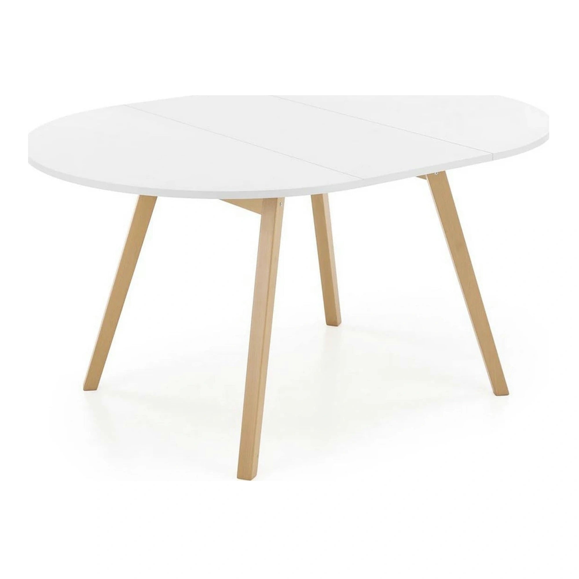Masa extensibila RUBEN, alb/stejar, 102/142x102x73 cm