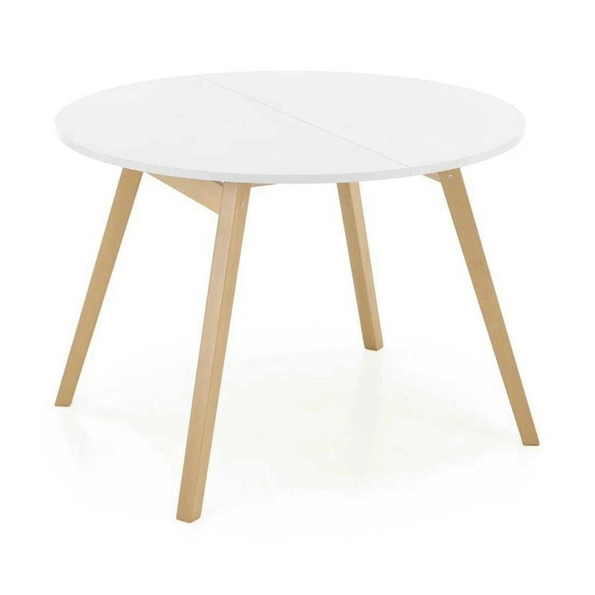 Masa extensibila RUBEN, alb/stejar, 102/142x102x73 cm