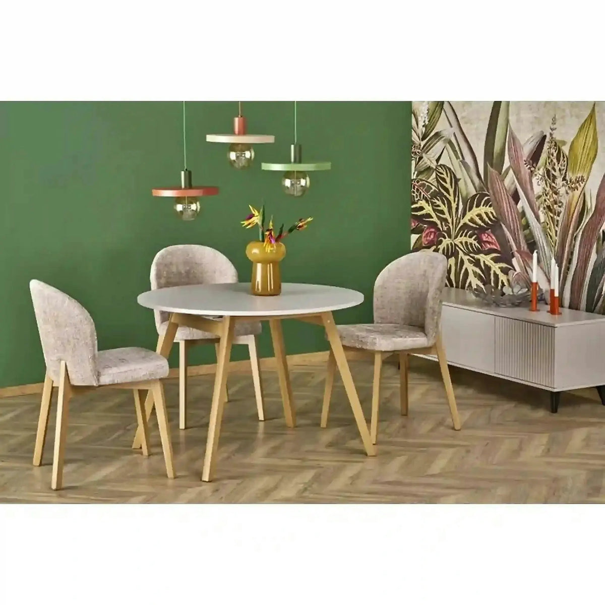 Masa extensibila RUBEN, casmir/stejar, PAL, 102/142x102x73 cm