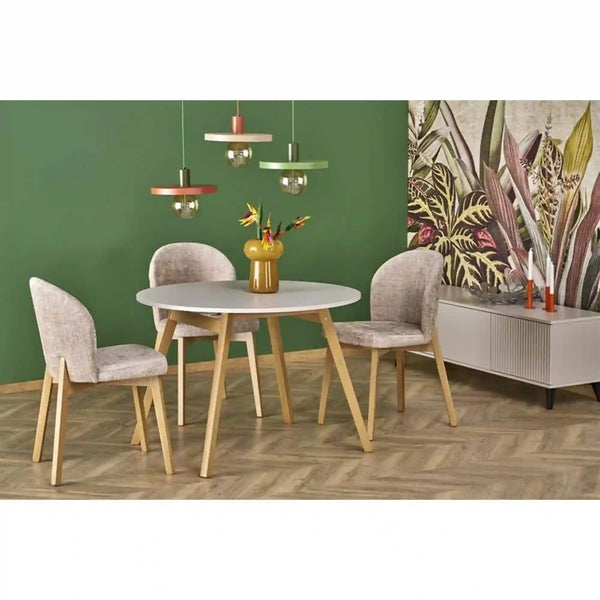 Masa extensibila RUBEN, casmir/stejar, PAL, 102/142x102x73 cm