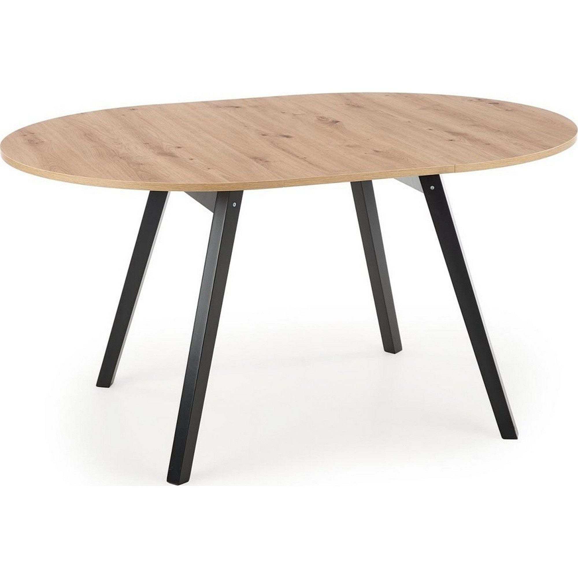 Masa extensibila RUBEN, stejar artisan/negru, 102/142x102x73 cm