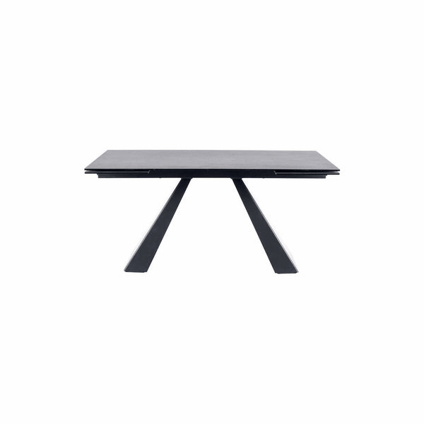 Masa extensibila SALVADORE, gri/negru, sticla securizata/ceramica/metal, 160/240x90x76 cm