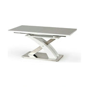 Masa extensibila SANDOR 2, alb/crom, 160/220x90x78 cm