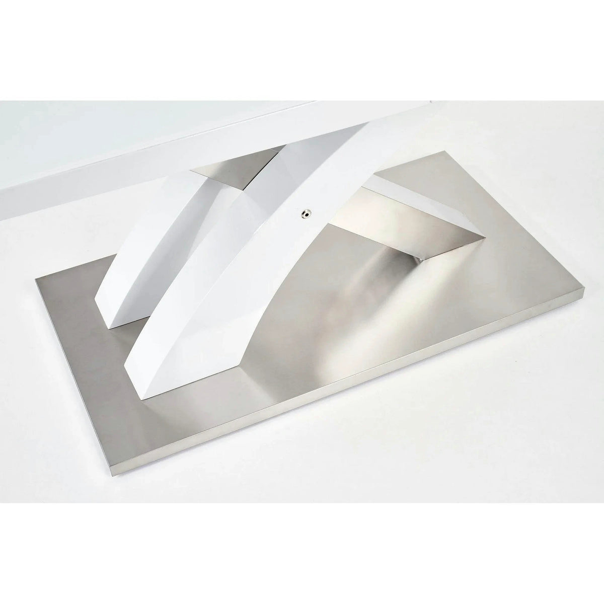 Masa extensibila SANDOR 2, alb/crom, 160/220x90x78 cm