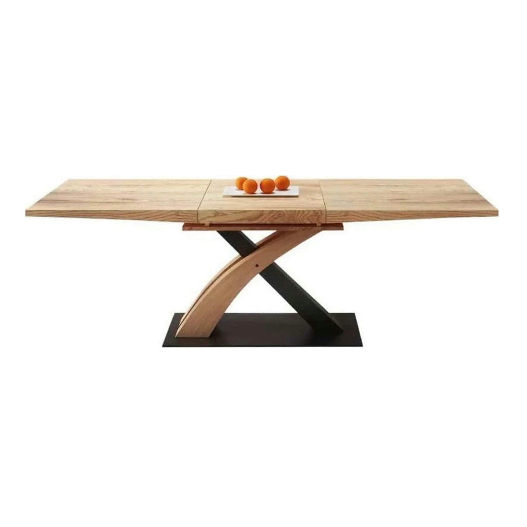 Masa extensibila SANDOR 3, stejar auriu/negru, 160/220x90x75 cm
