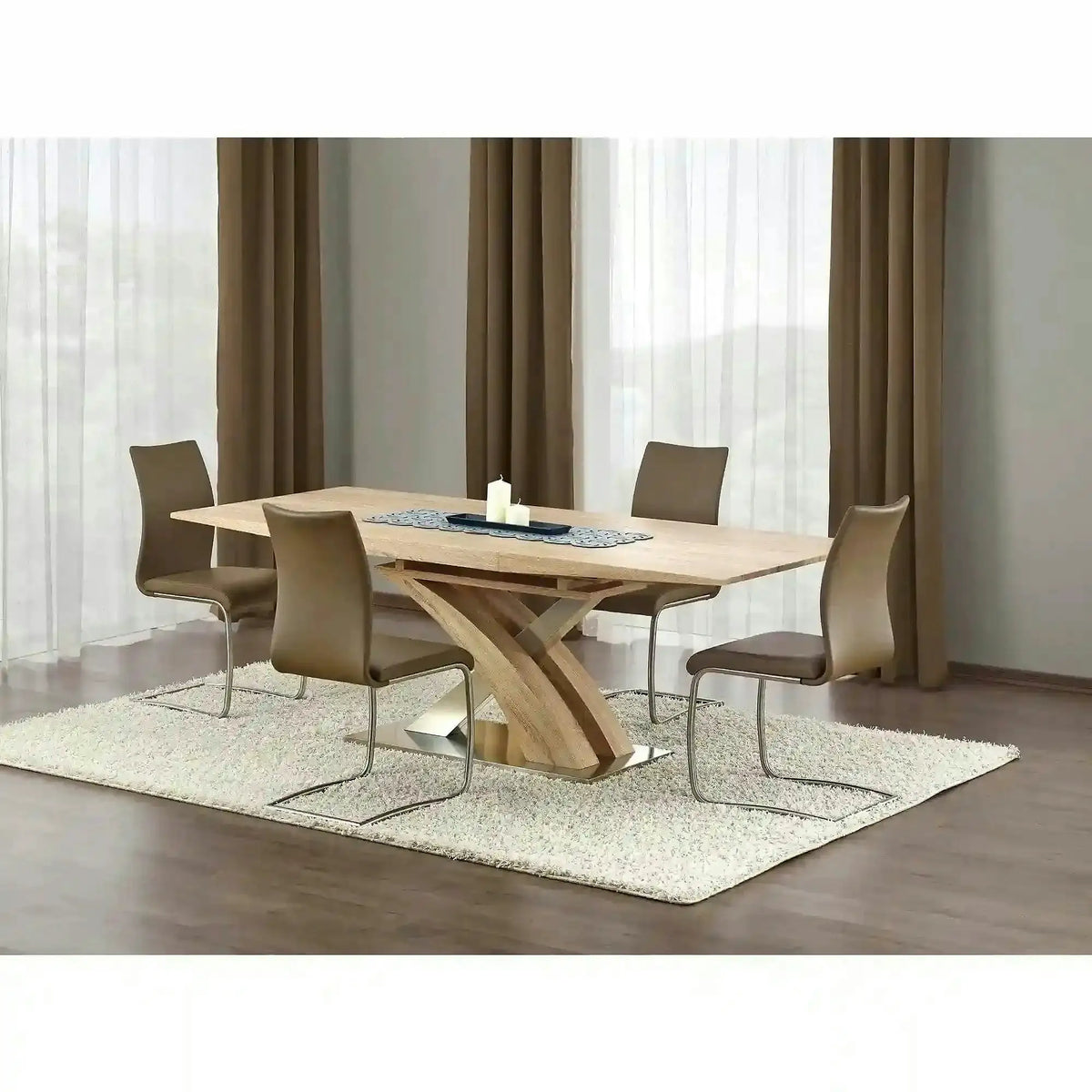 Masa extensibila SANDOR, stejar, 160/220x90x77 cm