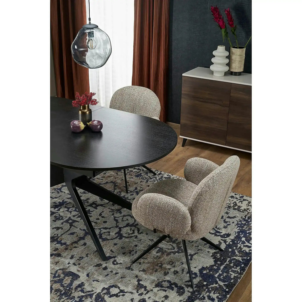 Masa extensibila SANDRO, negru, 180/240x100x76 cm