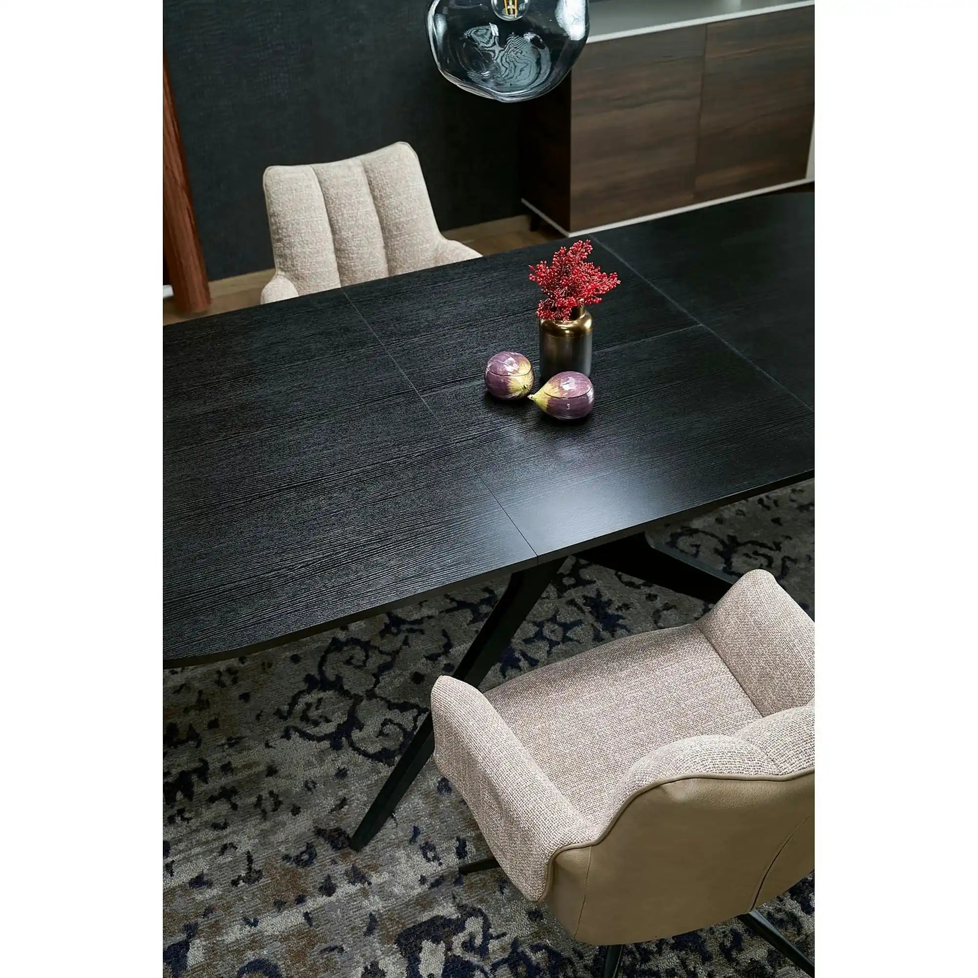 Masa extensibila SANDRO, negru, 180/240x100x76 cm