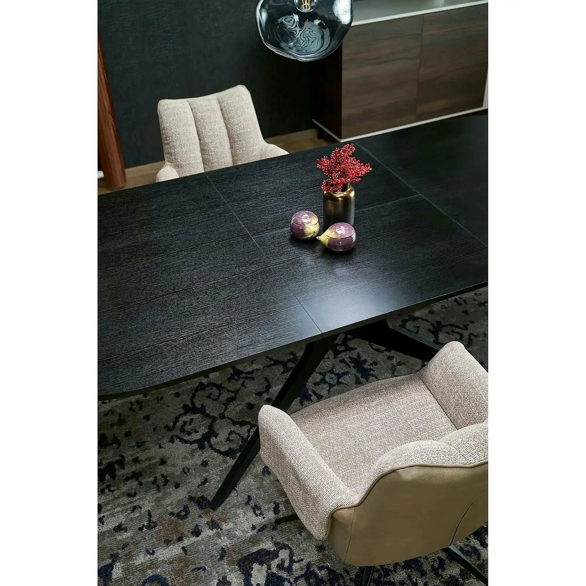 Masa extensibila SANDRO, negru, 180/240x100x76 cm