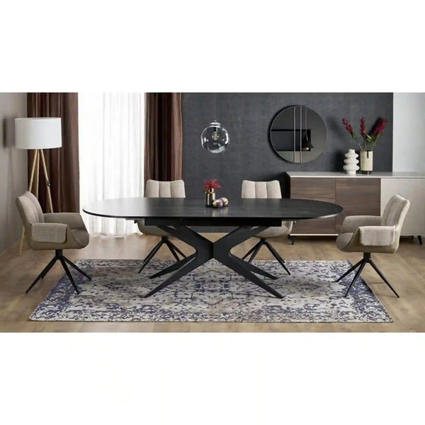 Masa extensibila SANDRO, negru, 180/240x100x76 cm