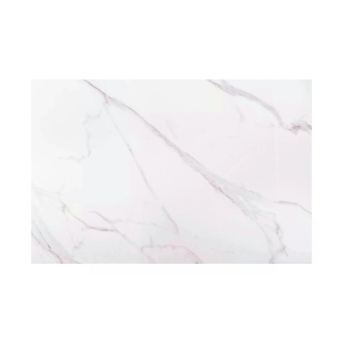 Masa extensibila SENTO, alb cu efect de marmura, ceramica/lemn, 120/180x80x76 cm