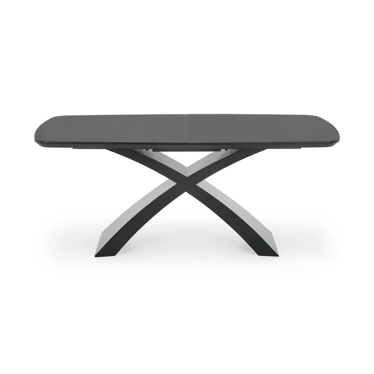 Masa extensibila SILVESTRO, gri inchis/negru, 180/220x89x75 cm