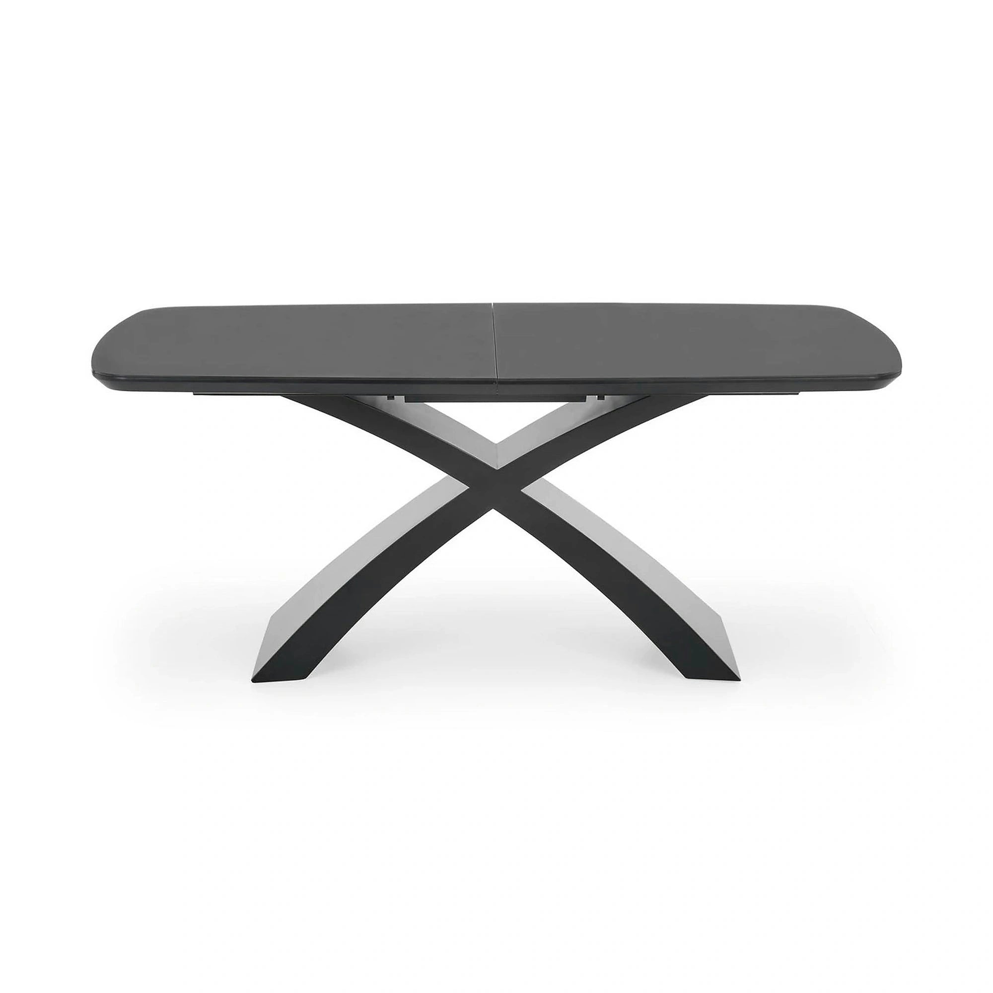 Masa extensibila SILVESTRO, gri inchis/negru, 180/220x89x75 cm
