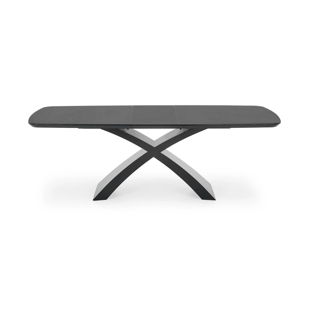Masa extensibila SILVESTRO, gri inchis/negru, 180/220x89x75 cm