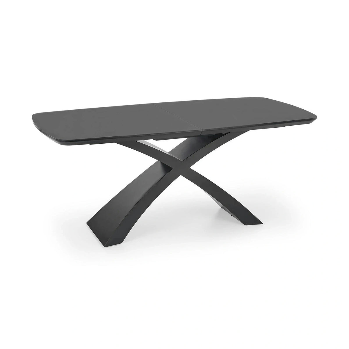 Masa extensibila SILVESTRO, gri inchis/negru, 180/220x89x75 cm