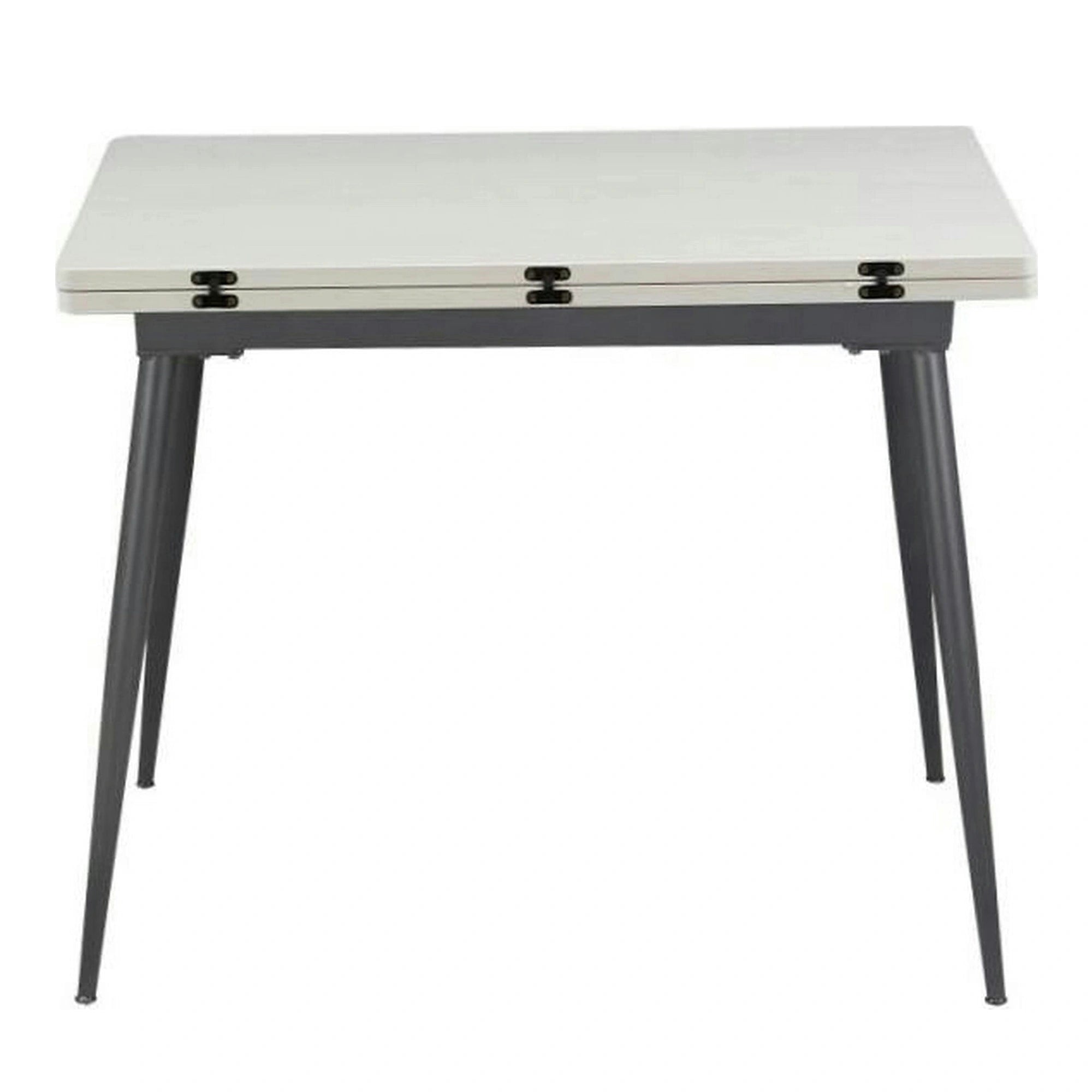 Masa extensibila SMART, alb/negru, 60/120x93x77 cm