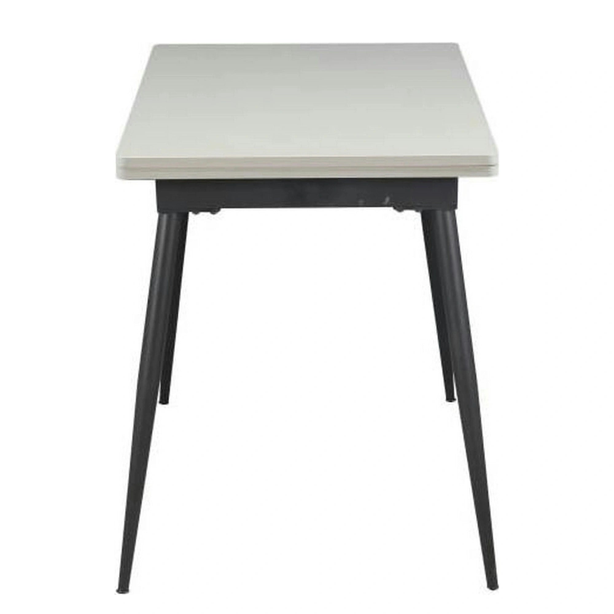 Masa extensibila SMART, alb/negru, 60/120x93x77 cm
