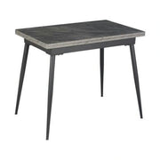 Masa extensibila SMART, gri cu efect de marmura/negru, 60/120x93x77 cm
