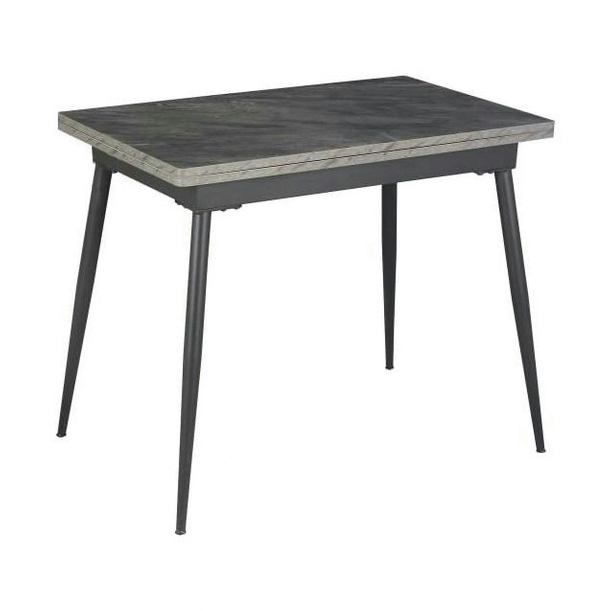 Masa extensibila SMART, gri cu efect de marmura/negru, 60/120x93x77 cm