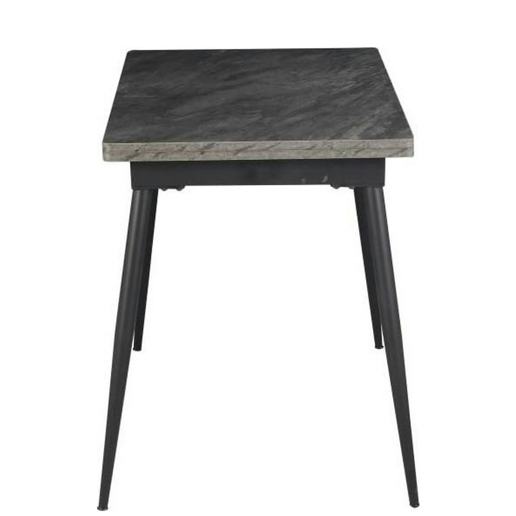 Masa extensibila SMART, gri cu efect de marmura/negru, 60/120x93x77 cm