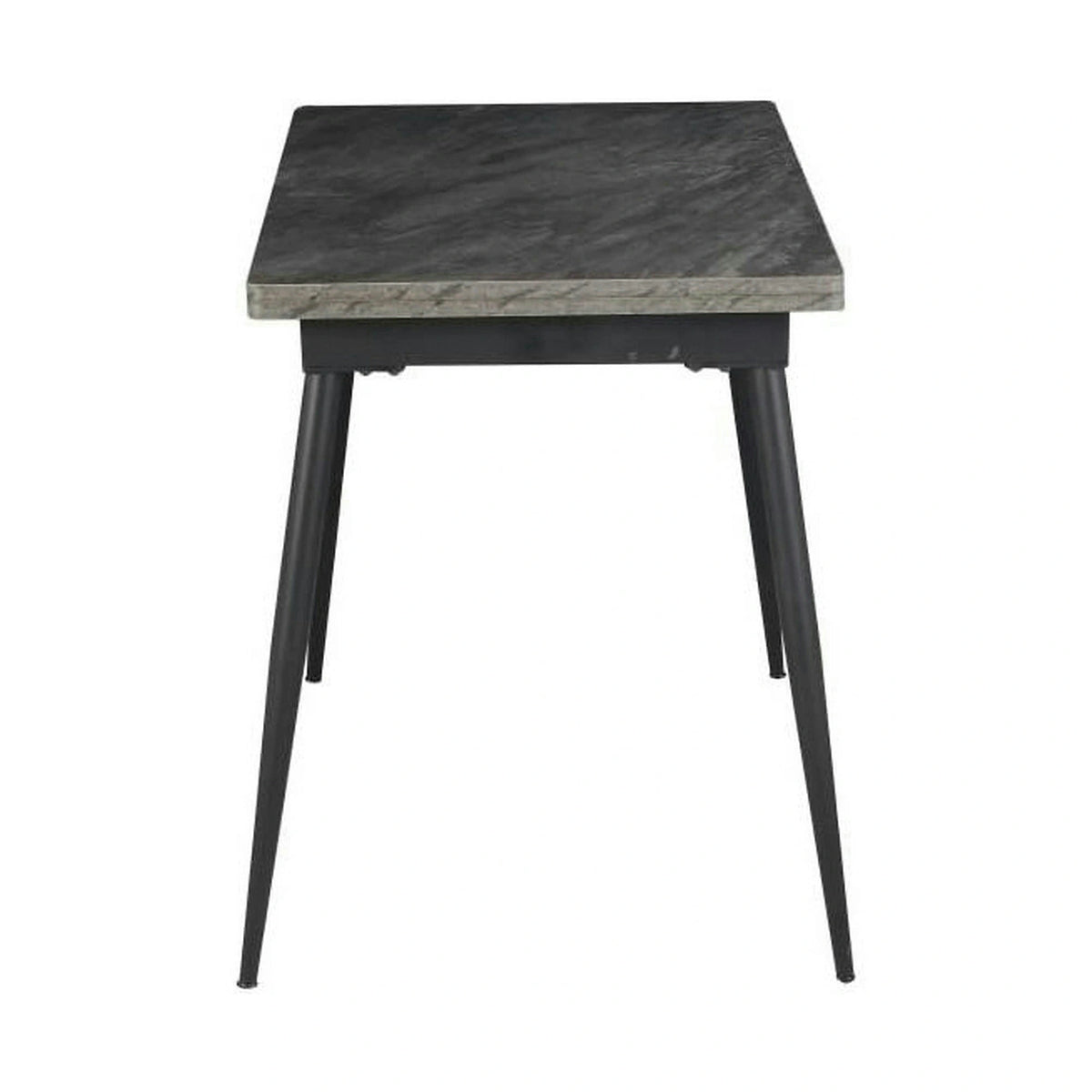 Masa extensibila SMART, gri cu efect de marmura/negru, 60/120x93x77 cm