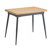 Masa extensibila SMART, stejar/negru, 60/120x93x77 cm