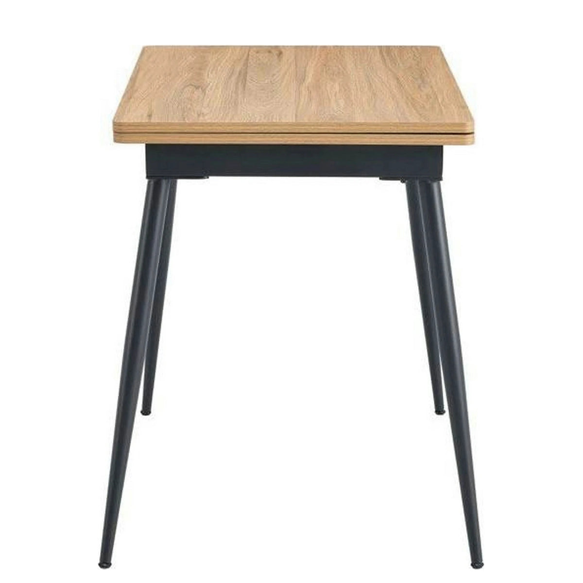 Masa extensibila SMART, stejar/negru, 60/120x93x77 cm